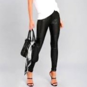 Free People Moto Vegan Leather Black Leggings 30‎